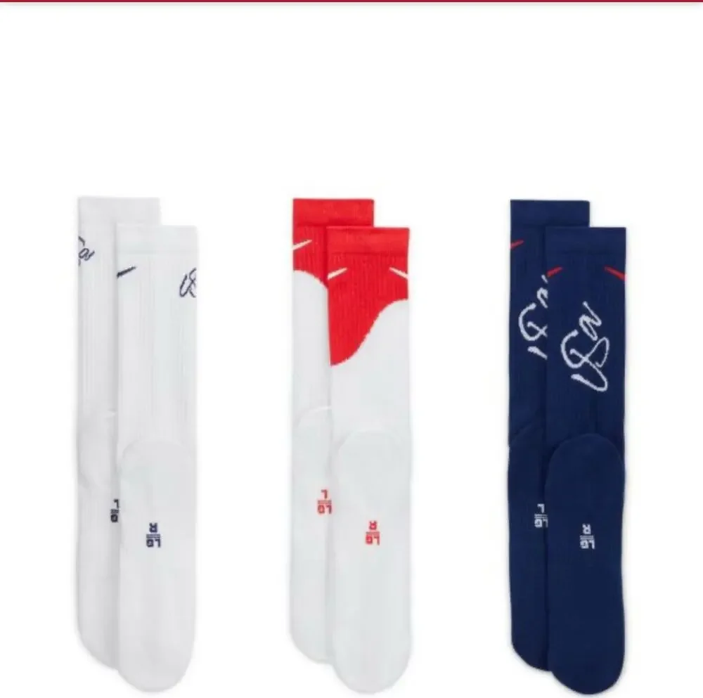 Nike Men’s Everyday USA Team Soccer Crew Socks (DZ7261-912) Size M